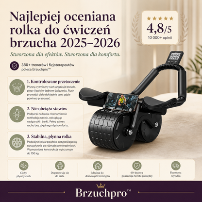 Brzuchpro™ Zaawansowana rolka do ćwiczeń core w domu